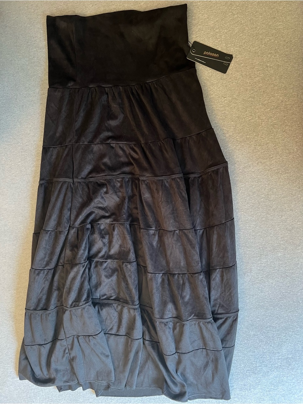 Palasan Faux Suede Maxi Skirt